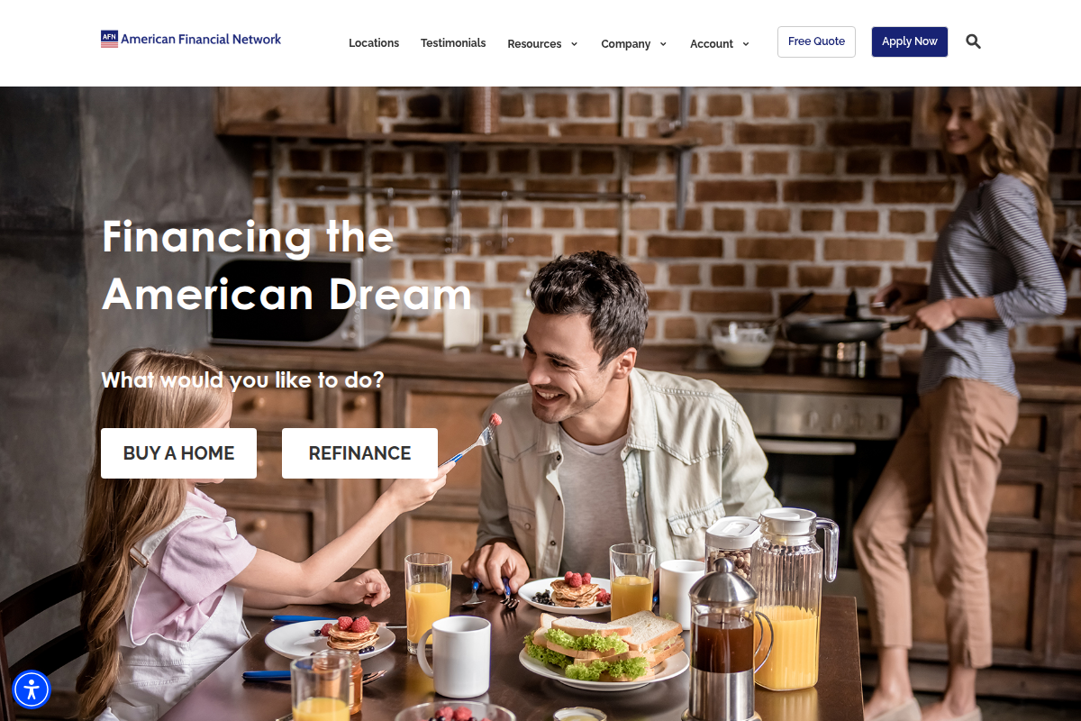 AMERICAN FINANCIAL NETWORK INC website snapshot