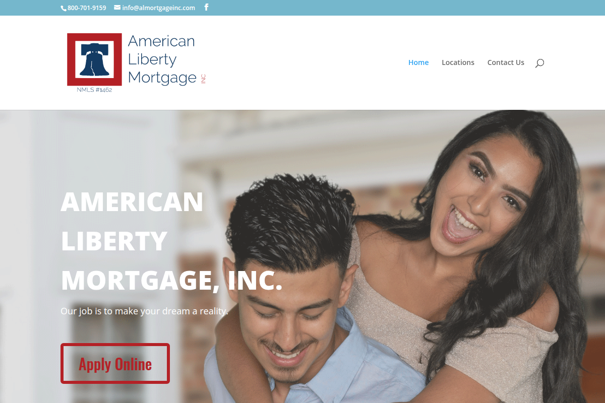 AMERICAN LIBERTY MORTGAGE INC website snapshot