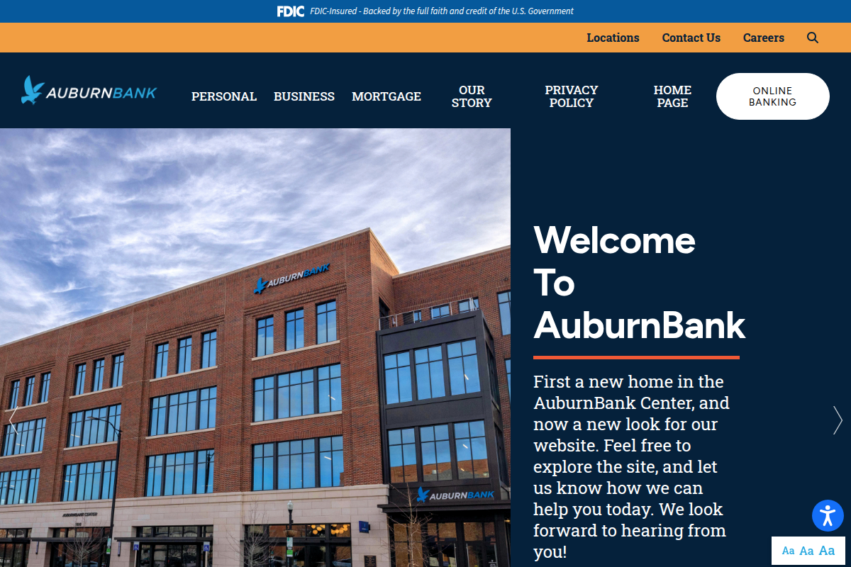 AUBURNBANK website snapshot