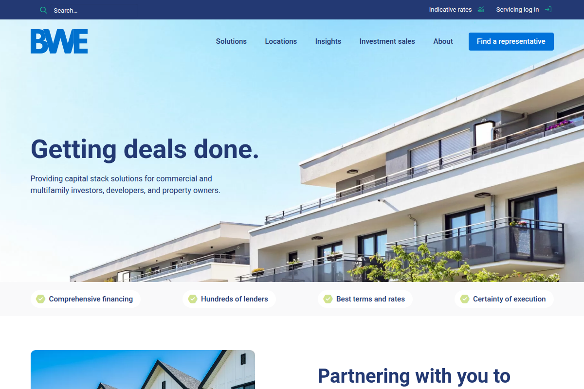 BELLWETHER ENTERPRISE REAL ESTATE CAPITA website snapshot