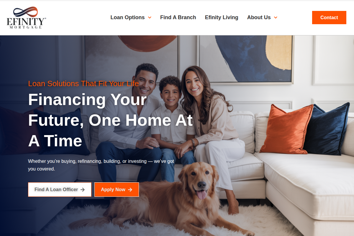 EFINITY FINANCIAL INC. website snapshot