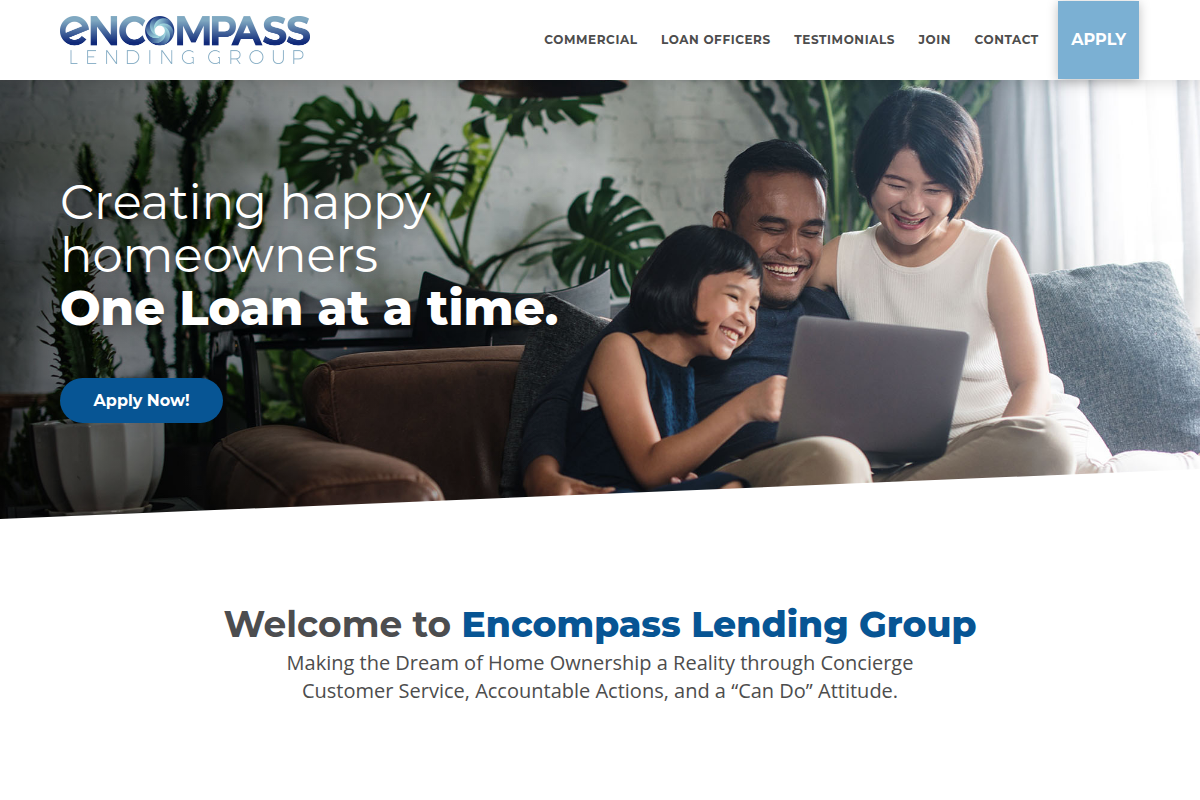 ENCOMPASS LENDING GROUP, L.P. website snapshot