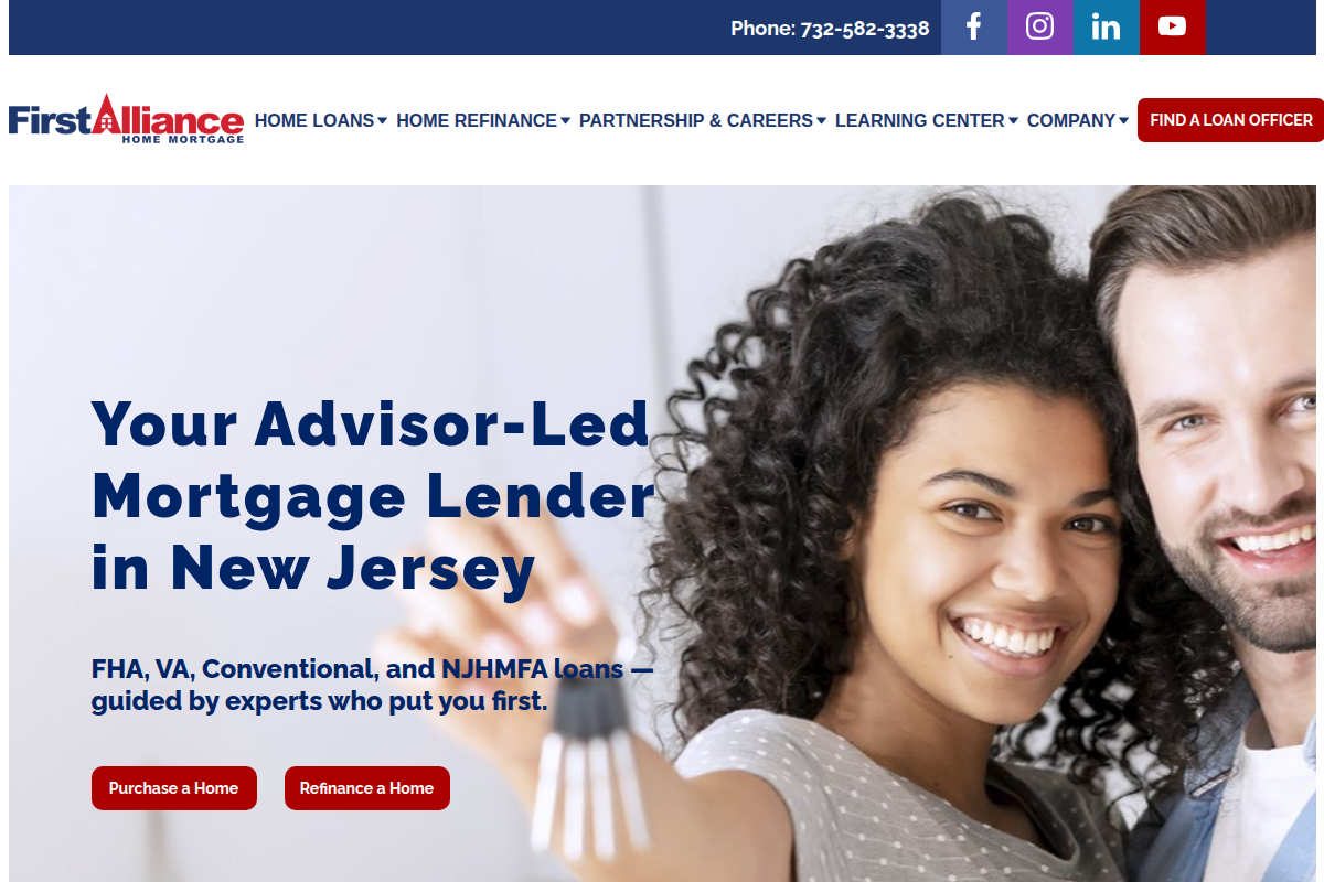 FIRST ALLIANCE HOME MORTGAGE LLC website snapshot
