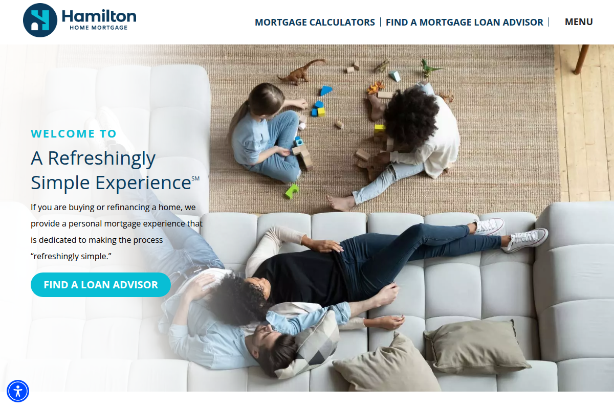 HAMILTON MORTGAGE CORPORATION website snapshot
