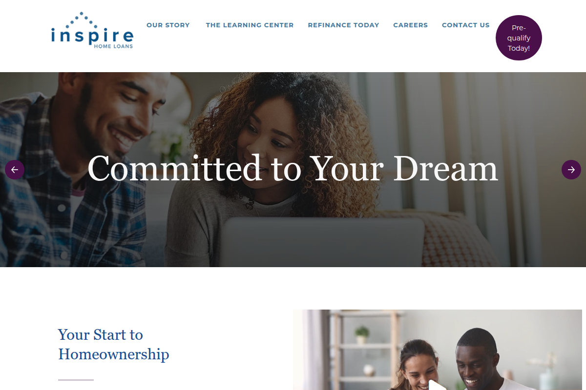 INSPIRE HOME LOANS, INC. website snapshot