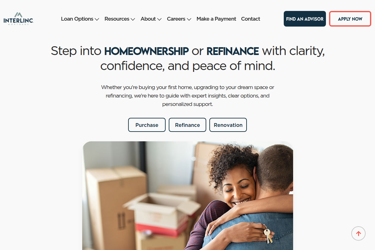 INTERLINC MORTGAGE SERVICES LLC website snapshot