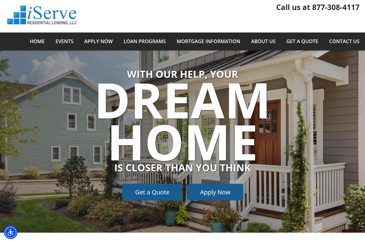 ISERVE RESIDENTIAL LENDING LLC website snapshot