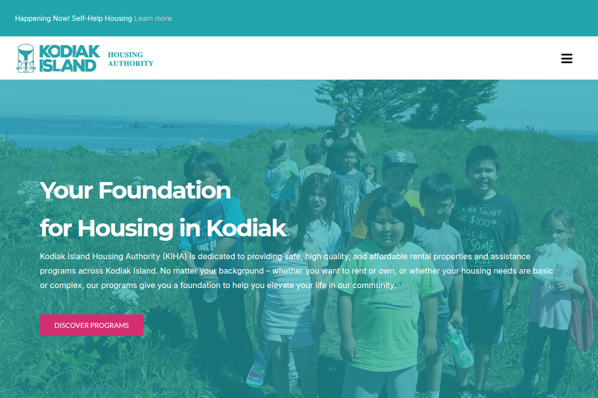 KODIAK ISLAND HOUSING AUTHORITY website snapshot