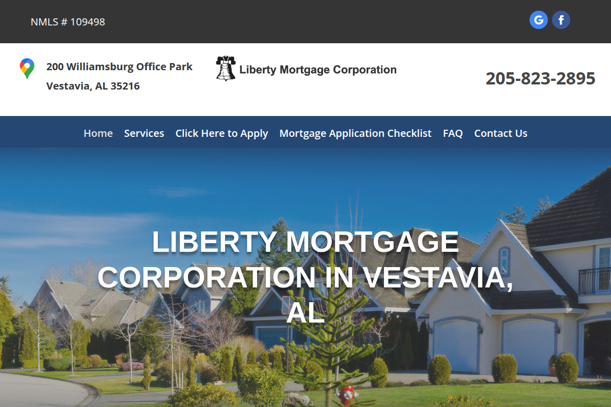 LIBERTY MORTGAGE CORPORATION website snapshot