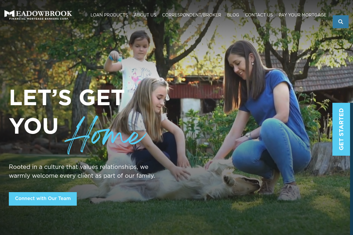 MEADOWBROOK FINANCIAL MORTGAGE BANKERS C website snapshot