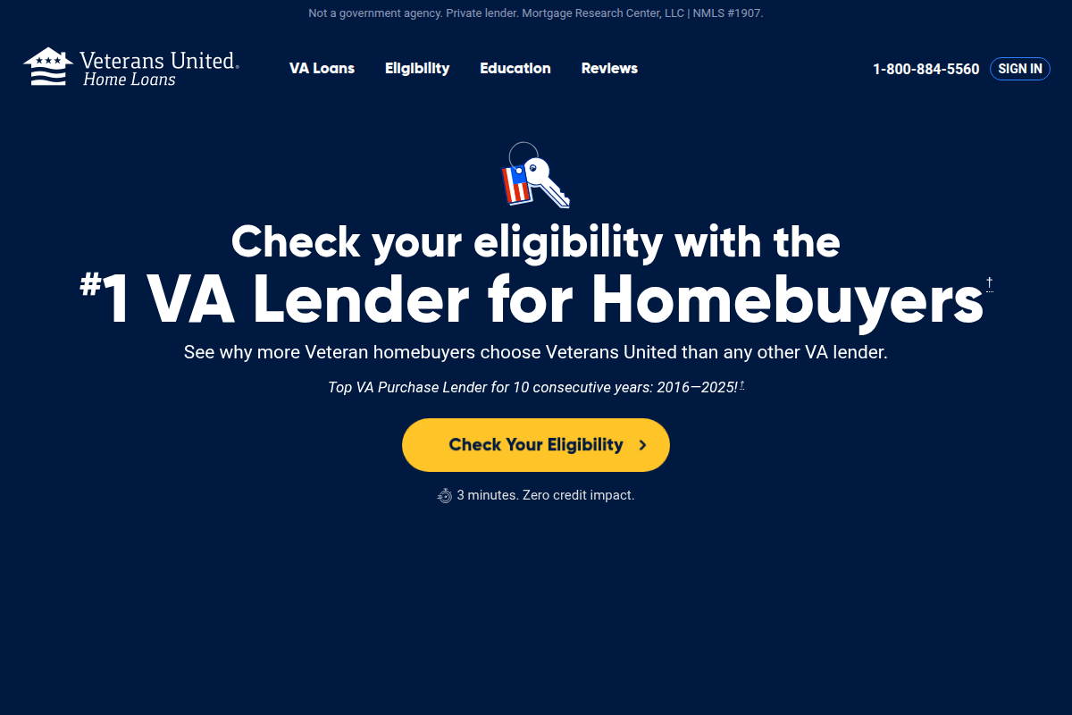 MORTGAGE RESEARCH CENTER LLC website snapshot