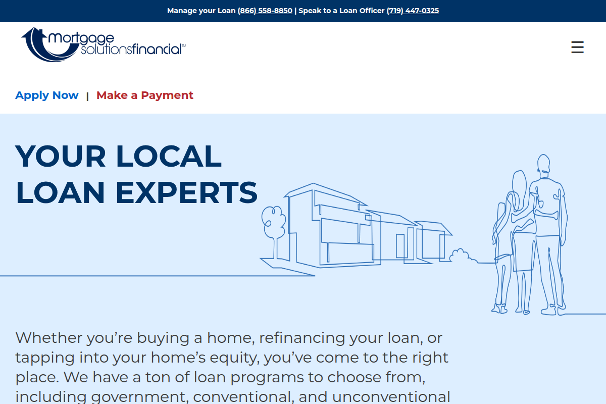 MORTGAGE SOLUTIONS OF COLORADO LLC website snapshot