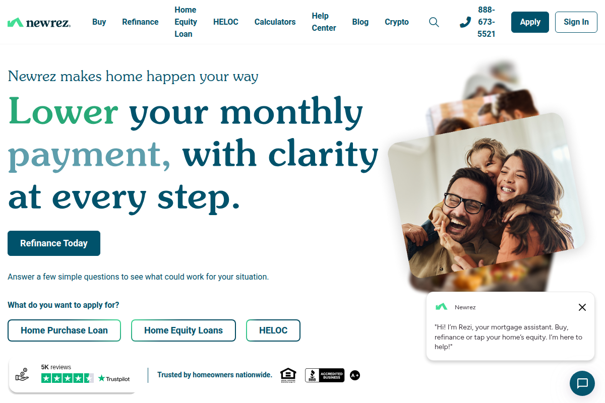 NEWREZ LLC website snapshot