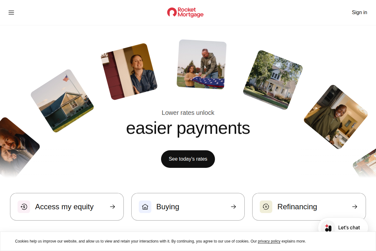 ROCKET MORTGAGE, LLC website snapshot