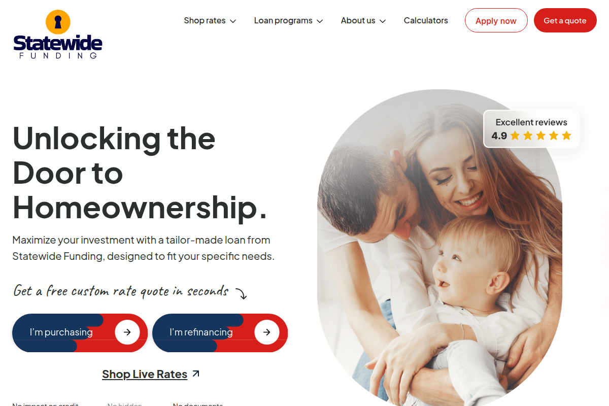 STATEWIDE FUNDING INC. website snapshot